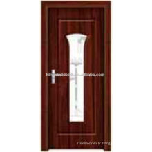 Prix concurrentiel MDF porte PVC porte avec verre JKD-M661 de Chine Top 10 marque